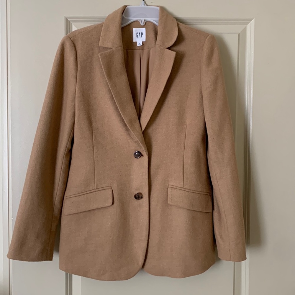 GAP Warm Tan Fitted Blazer Jacket NWOT